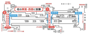梅田駅コンコースビジョン　配置図
