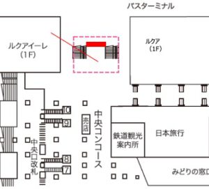 JR大阪駅セントラルサウンドビジョン配置図
