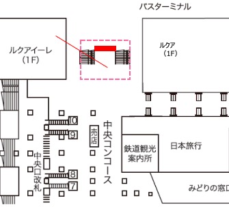 大阪駅セントラルサウンドビジョン配置図
