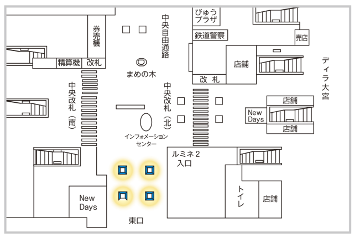 Ｊ･ＡＤビジョン 大宮駅東口配置図