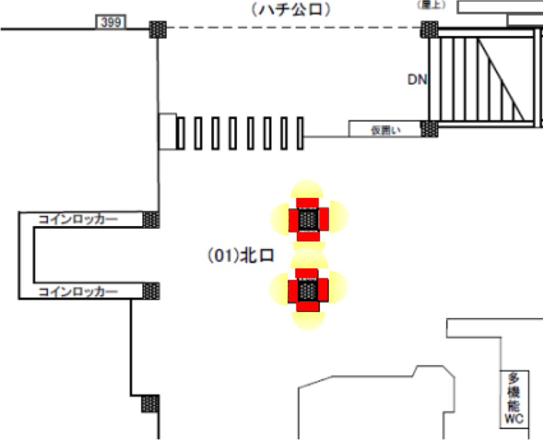 Ｊ･ＡＤビジョン 渋谷駅ハチ公改札配置図