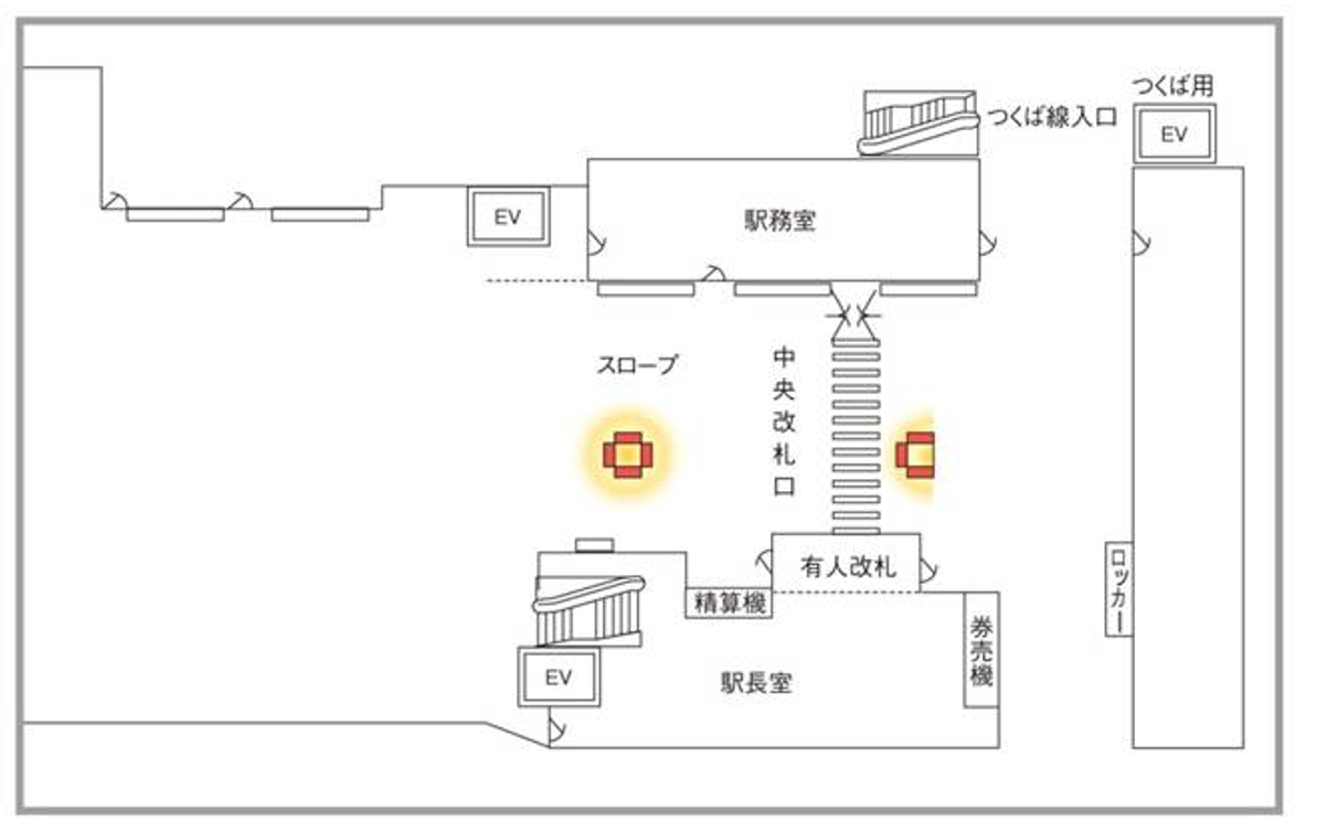 Ｊ･ＡＤビジョン 秋葉原駅中央改札口配置図