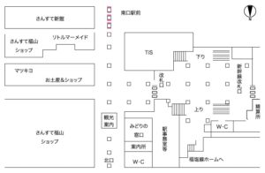 福山駅デジタルサイネージ配置図