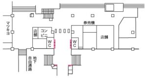 JR岡山駅地下DS８配置図