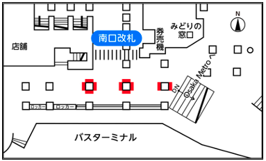 J・ADビジョンWEST 大阪駅南口セット配置図