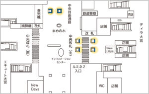 Ｊ･ＡＤビジョン 大宮駅中央改札_配置図