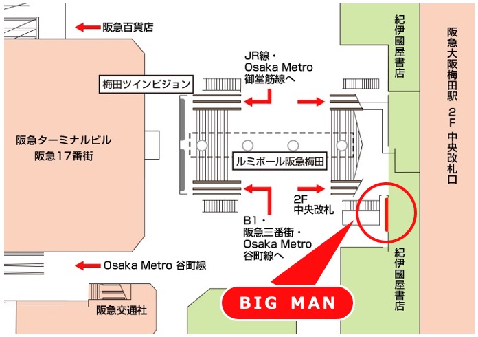 阪急BIGMAN配置図