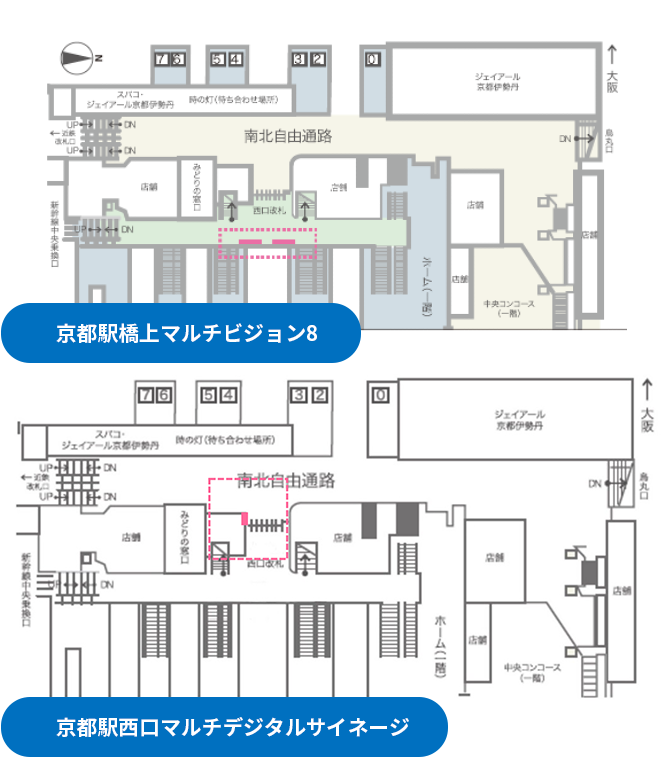 京都駅西口セット配置図