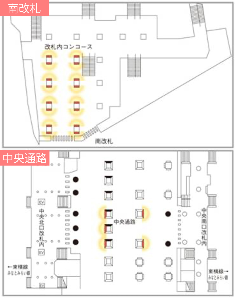 Ｊ･ＡＤビジョン 横浜駅セット配置図