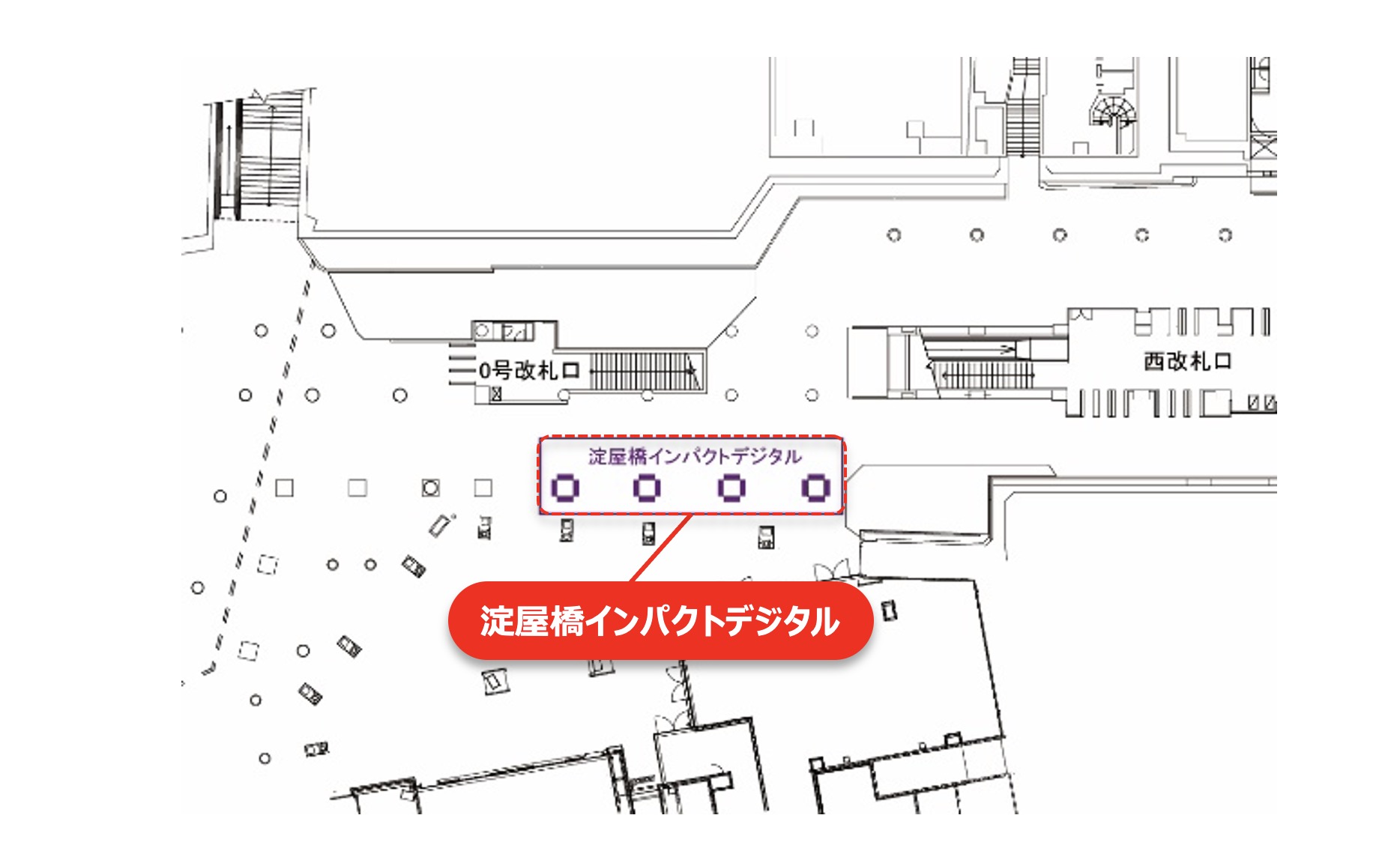 淀屋橋インパクトデジタル配置図