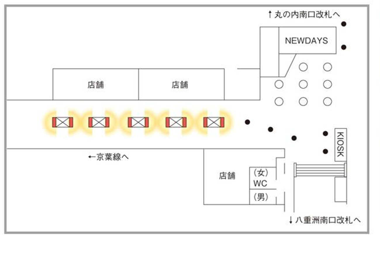 Ｊ･ＡＤビジョン 東京駅京葉通路配置図