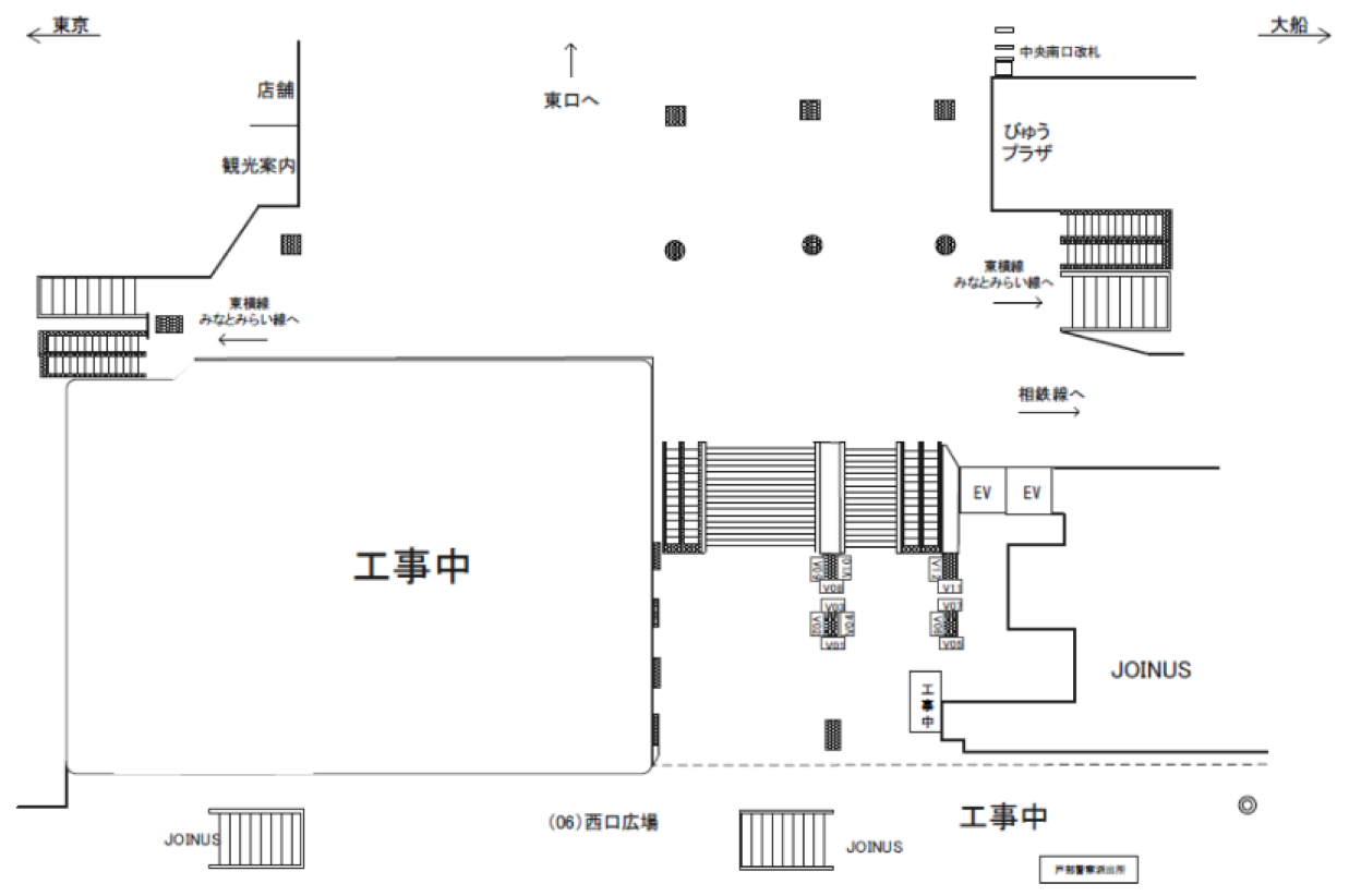 Ｊ･ＡＤビジョン ＪＲ横浜タワーアトリウム配置図