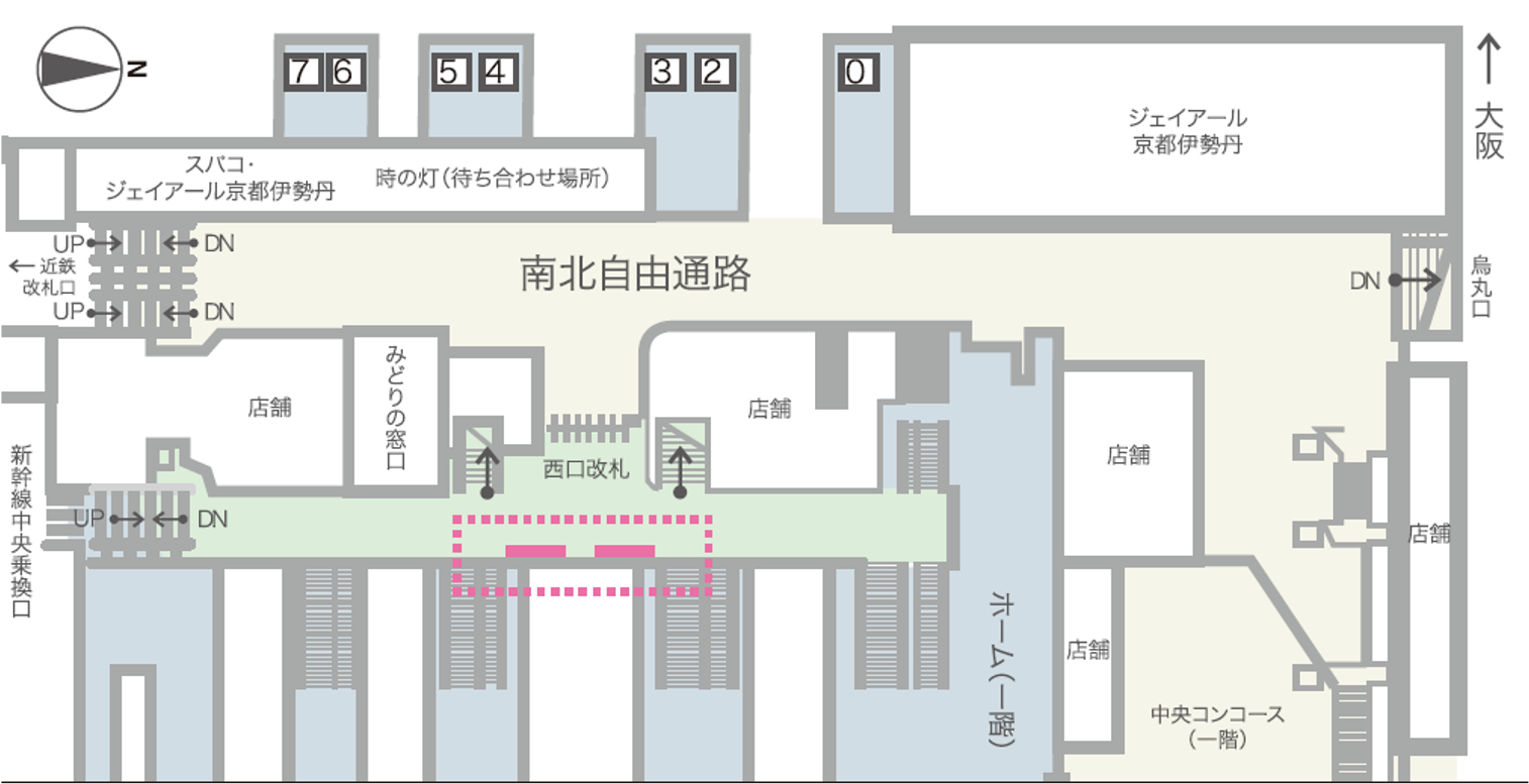 京都駅橋上マルチビジョン8配置図