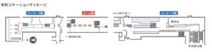 本町ステーションサイネージ配置図