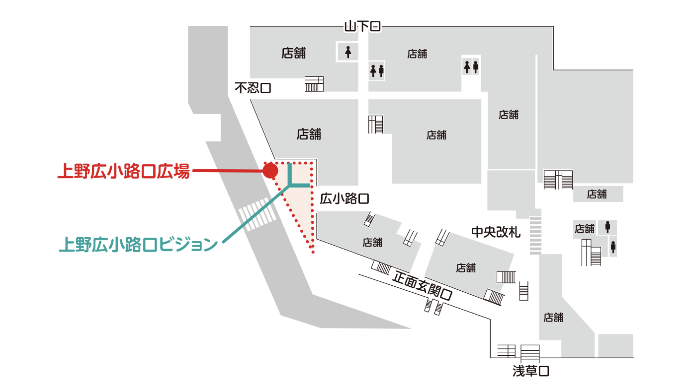 上野広小路ロビジョン配置図