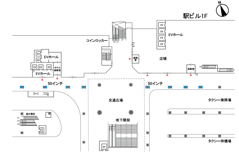 広島駅ビル　Lセット配置図