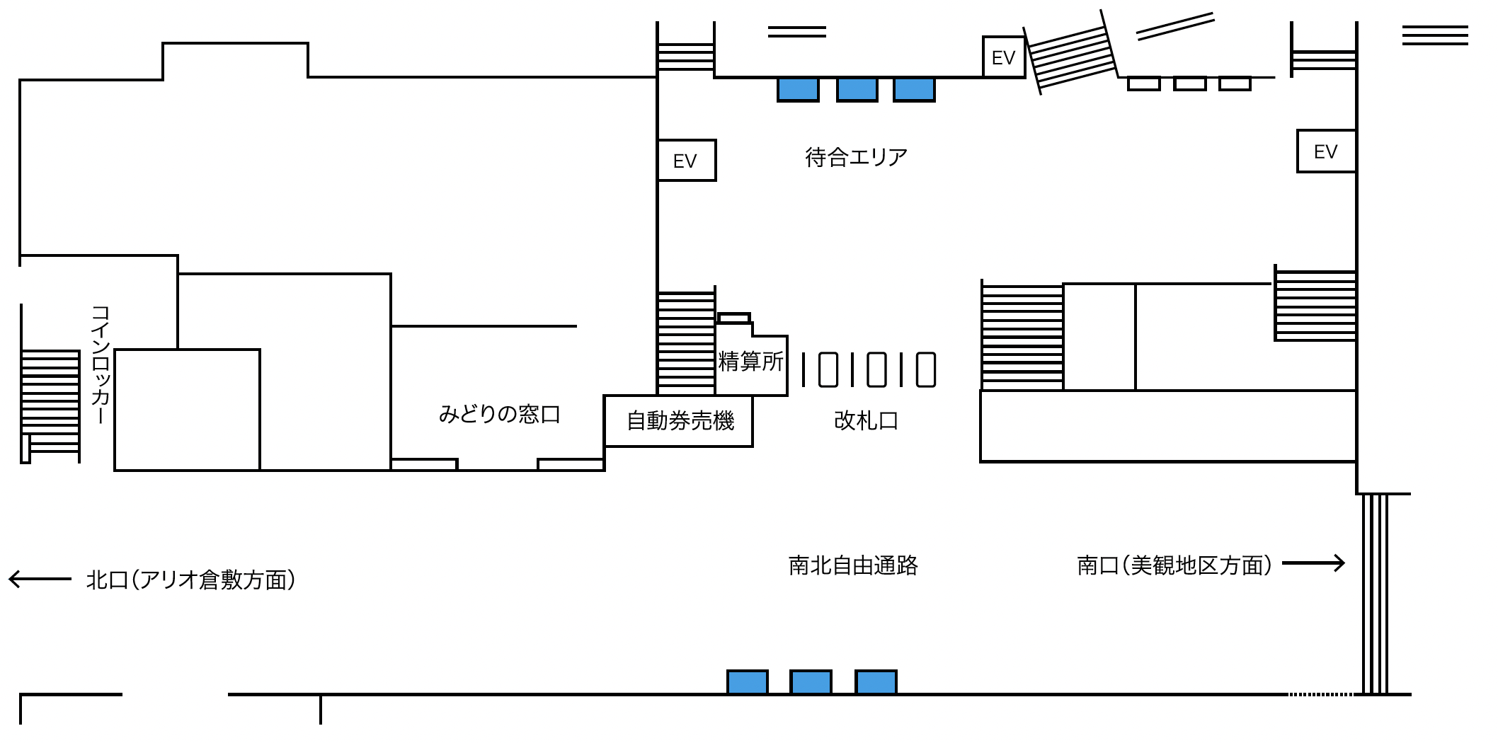 倉敷駅DS6配置図